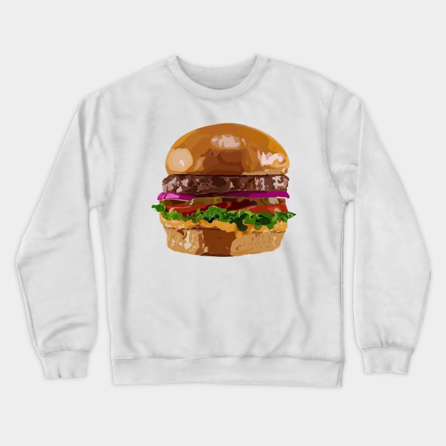 Hamburger realistic drawing Crewneck Sweatshirt by Shus-arts